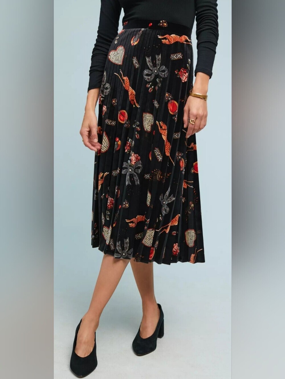Anthropologie Maeve Montparnasse Midi Skirt, Size XS